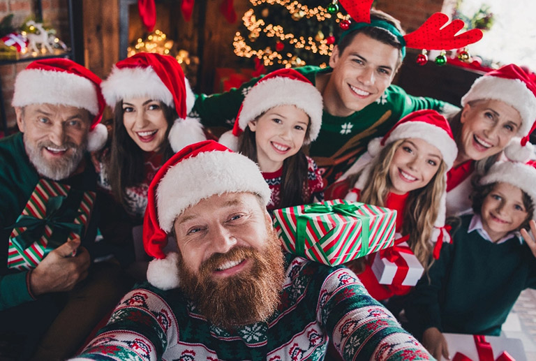 Happy family christmas photo