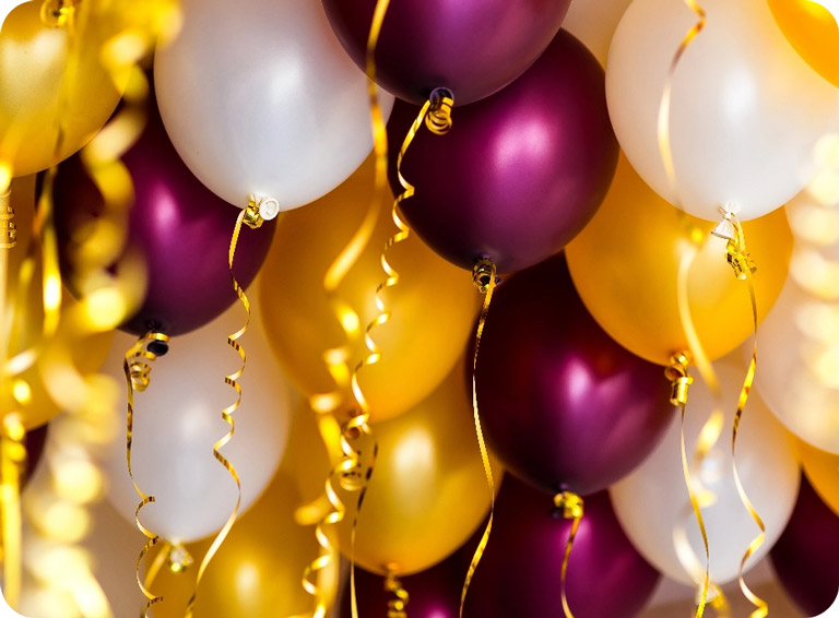 Metallic balloon bouqet