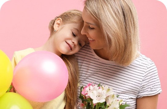 Mom and daughter celebrating Mother’s Day