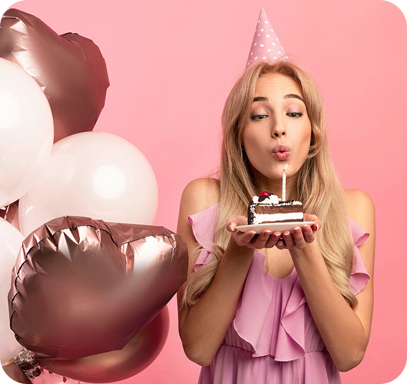Birthday party balloons